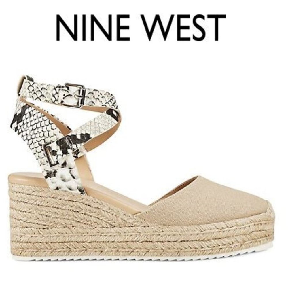 🆕️ Nine West Ava Wedge Espadrilles Platform sandals 6, 7, 7.5, 8.5, 9 and 10